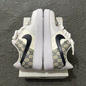 Mens Nike Air Force 1 Gucci Custom Rope Lace Monogram